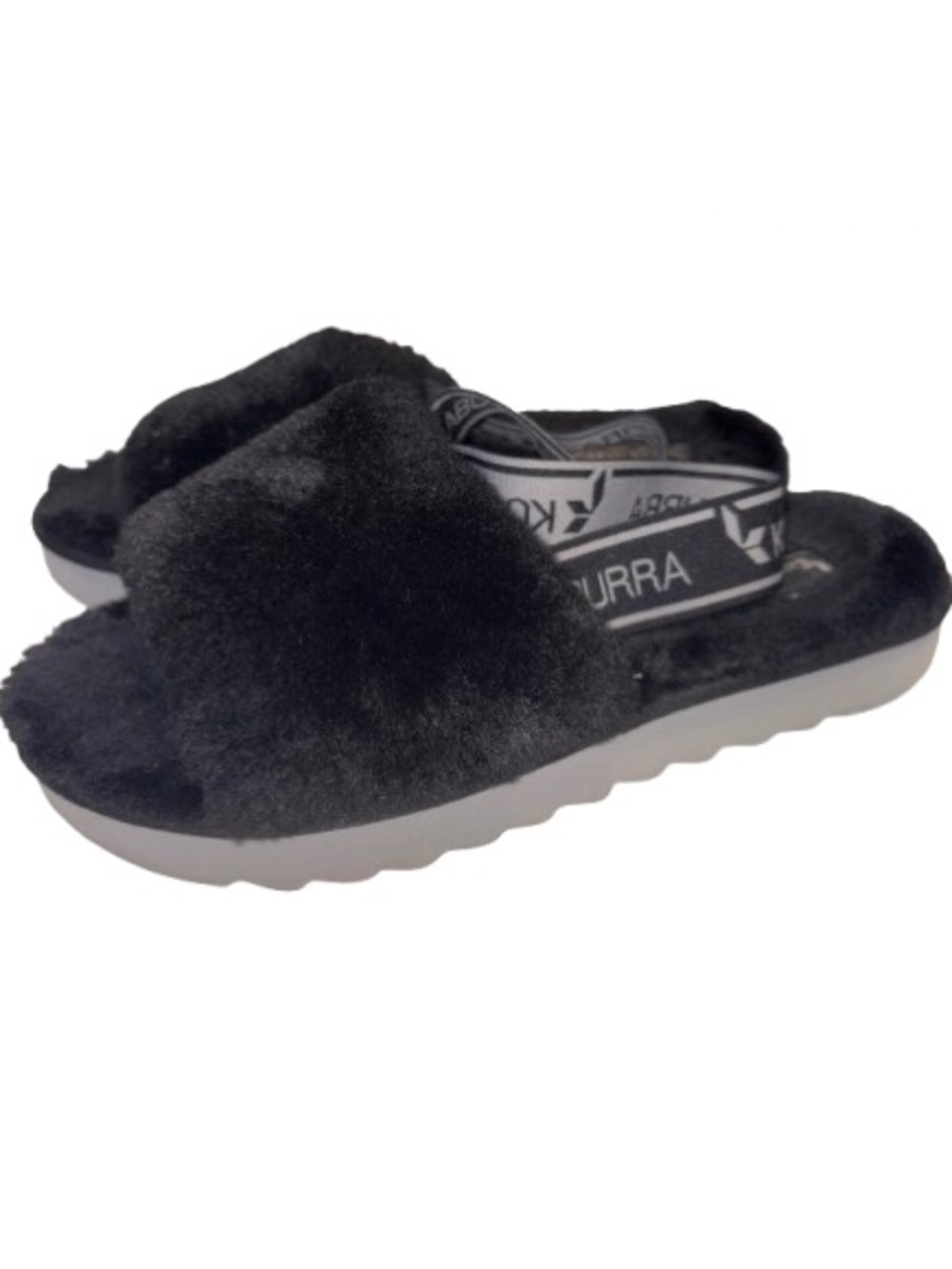 black Koolaburra by UGG Fuzz'n II faux-fur sandals 8 women’s